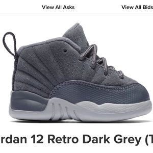 JORDAN Grey Suede Retro 12s Twelves Baby 6C